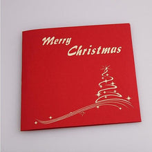Load image into Gallery viewer, 3D Christmas Tree Greeting Cards Memories Treasured Forever Vista Shops