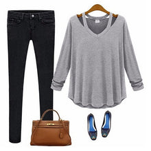 Load image into Gallery viewer, Cut Out To Lounge Top Easy Wear Long Sleeves In 6 Colors Vista Shops