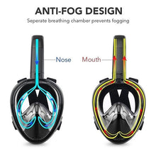 Load image into Gallery viewer, Full Face Snorkel Mask Vista Shops