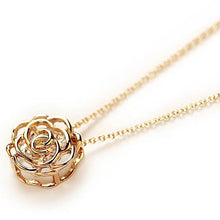 Load image into Gallery viewer, Rose Is A Rose Pendant And Chain 18kt Rose With 2ct CZ Bonus Free Earrings In White Yellow And Rose Gold Field Vista Shops