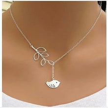 Load image into Gallery viewer, Spring has Sprung! Necklace and Chain with Sparrow and Tree Flying to the Nest Vista Shops