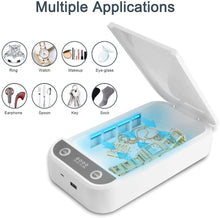 Load image into Gallery viewer, SaniCharge 3 in 1 Sanitize And Charge Your Cellphone Also Enjoy Aromatherapy Vista Shops