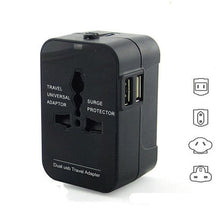 Load image into Gallery viewer, Worldwide Power Adapter and Travel Charger with Dual USB ports that works in 150 countries Vista Shops