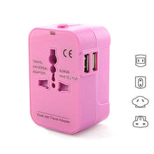 Load image into Gallery viewer, Worldwide Power Adapter and Travel Charger with Dual USB ports that works in 150 countries Vista Shops